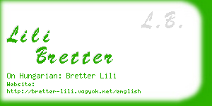 lili bretter business card